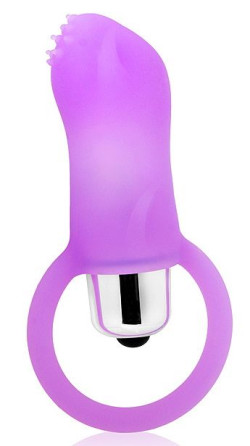Лиловый вибростимулятор Cosmo с петелькой Лиловый вибростимулятор Cosmo с петелькой