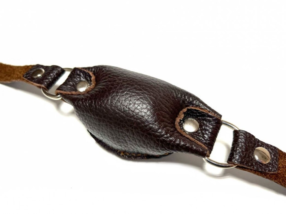 Коричневый кожаный мягкий кляп Коричневый кожаный мягкий кляп