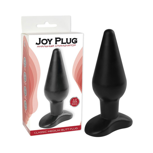 Чёрная анальная пробка - 9 см. Чёрная анальная пробка - 9 см.