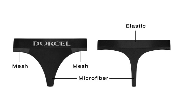 Черные трусики для ношения клиторального стимулятора Panty Lover - size XL