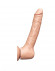 Телесный рельефный фаллоимитатор-реалистик на присоске - 19 см.