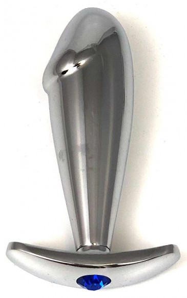 Серебристая пробка-фаллос с синим кристаллом – 9,5 см. Серебристая пробка-фаллос с синим кристаллом – 9,5 см.