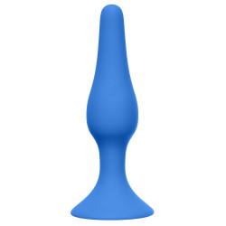 Синяя анальная пробка Slim Anal Plug Medium - 11,5 см. Синяя анальная пробка Slim Anal Plug Medium - 11,5 см.