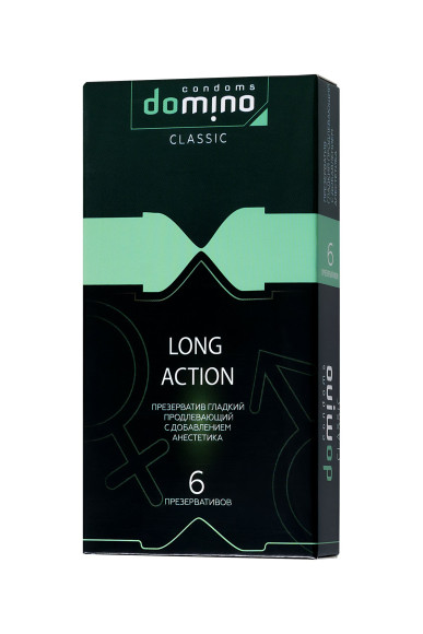 Презервативы с пролонгирующим эффектом DOMINO Classic Long action - 6 шт.