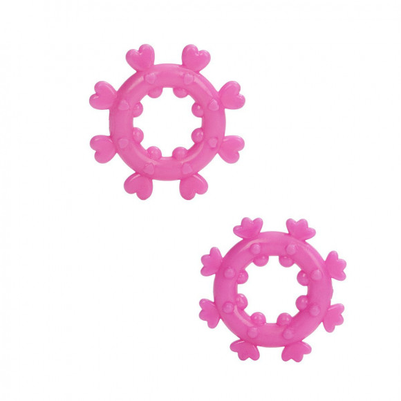 Набор из двух розовых эрекционных колец MAGIC LOVE RINGS