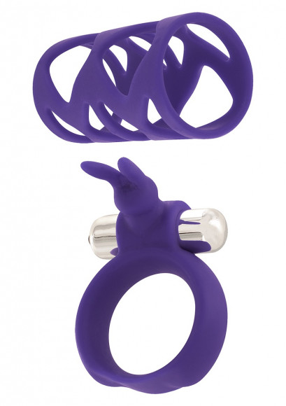 Набор фиолетовых насадок TICKLER BUNNY RING SET