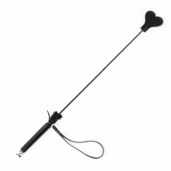 Чёрный стек с шлепком в виде сердца - 61 см. Чёрный стек с шлепком в виде сердца - 61 см.