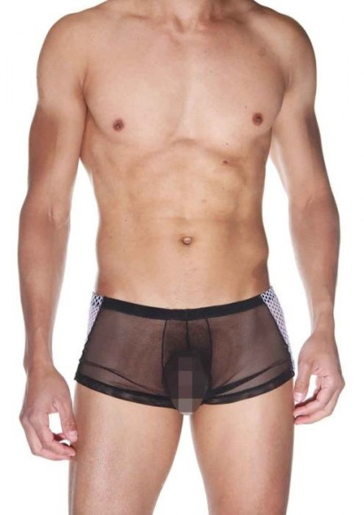 Мужские трусы-боксеры из полупрозрачной сетки Мужские трусы-боксеры из полупрозрачной сетки