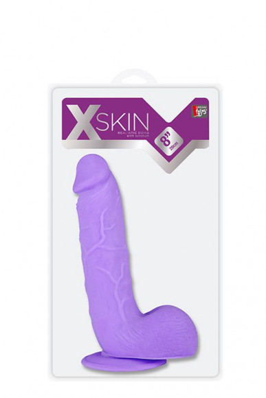 Фиолетовый фаллоимитатор на присоске XSKIN 8 TPR DONG PURPLE - 20,3 см. Фиолетовый фаллоимитатор на присоске XSKIN 8 TPR DONG PURPLE - 20,3 см.
