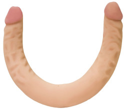 Двусторонний фаллоимитатор телесного цвета - 42,6 см. Двусторонний фаллоимитатор телесного цвета - 42,6 см.