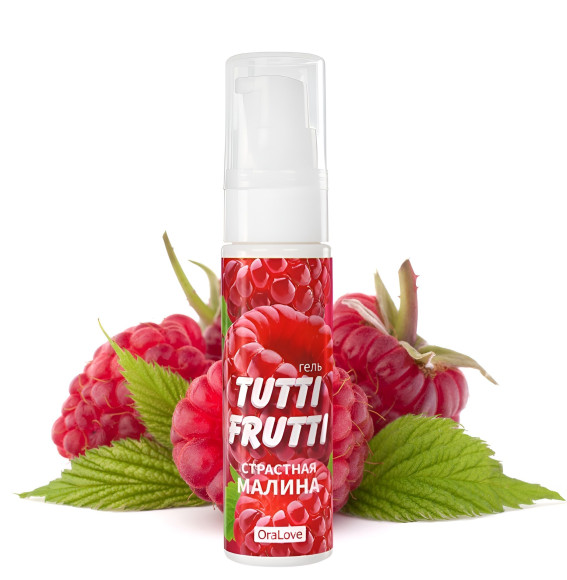 Гель-смазка Tutti-frutti с малиновым вкусом - 30 гр. Гель-смазка Tutti-frutti с малиновым вкусом - 30 гр.