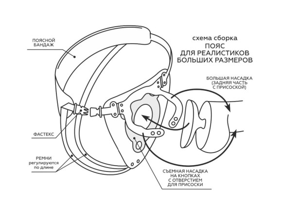 Телесный реалистичный фаллоимитатор на черных трусиках Real Big Strap-On - 34,5 см.