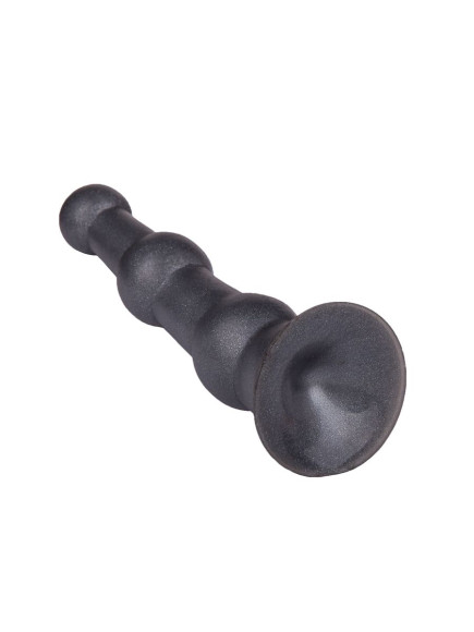 Анальная пробка платинового цвета с изгибом - 15 см. Анальная пробка платинового цвета с изгибом - 15 см.