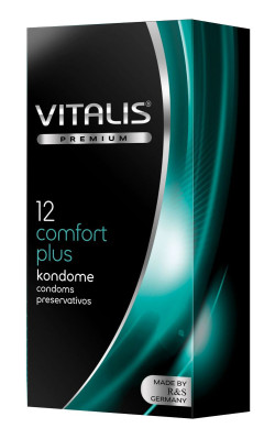 Контурные презервативы VITALIS PREMIUM comfort plus - 12 шт. Контурные презервативы VITALIS PREMIUM comfort plus - 12 шт.