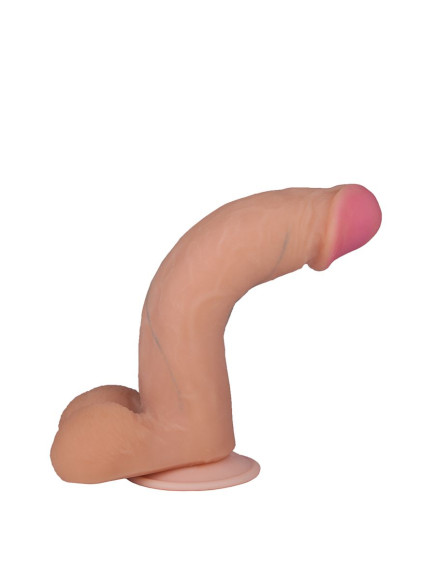 Телесный фаллоимитатор на присоске F&F BEST COCK 7 - 20 см.