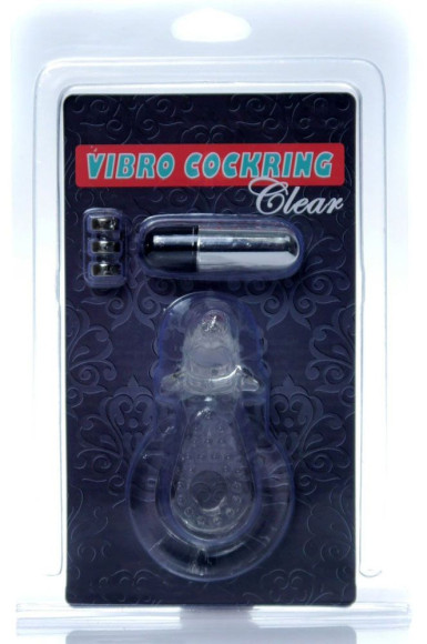 Прозрачное эрекционное виброкольцо с дельфином