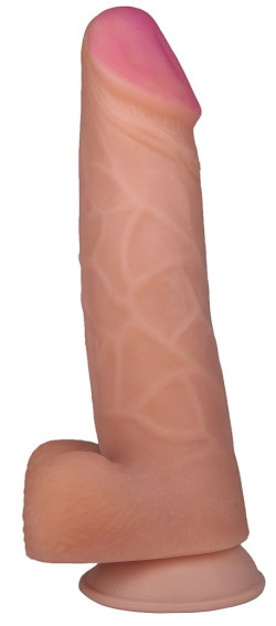 Гигантский фаллоимитатор с мошонкой и присоской - 29 см. Гигантский фаллоимитатор с мошонкой и присоской - 29 см.