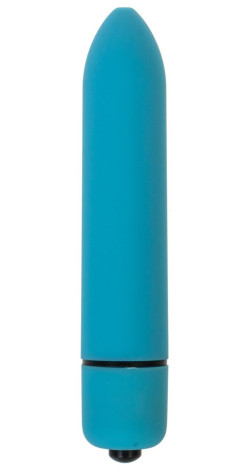 Голубая вибропуля с заострённым кончиком - 9,3 см. Голубая вибропуля с заострённым кончиком - 9,3 см.