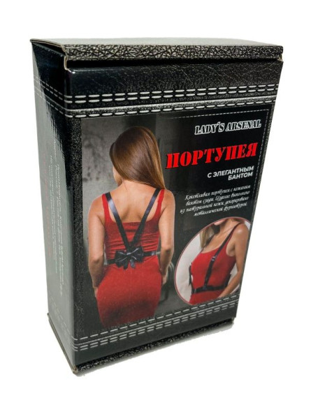 Кокетливая портупея с кожаным бантом сзади Кокетливая портупея с кожаным бантом сзади