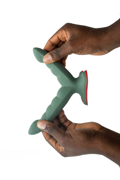 Оливковый двойной фаллоимитатор Ryde - 12,3 см. Оливковый двойной фаллоимитатор Ryde - 12,3 см.