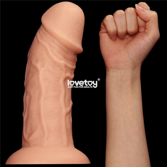 Телесный фаллоимитатор-гигант 9.5 Realistic Curved Dildo - 24 см. Телесный фаллоимитатор-гигант 9.5 Realistic Curved Dildo - 24 см.