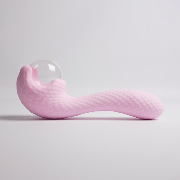 Розовый вибромассажёр с деликатными токами