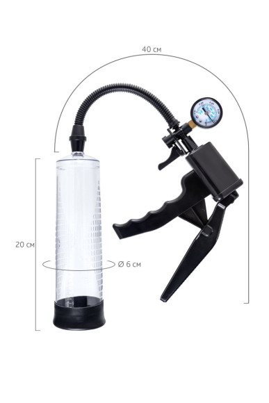 Прозрачная механическая помпа для пениса Viggo Прозрачная механическая помпа для пениса Viggo