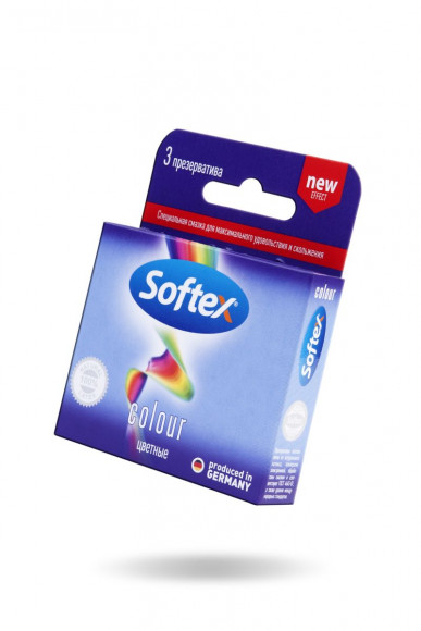 Цветные презервативы Softex Colour - 3 шт.