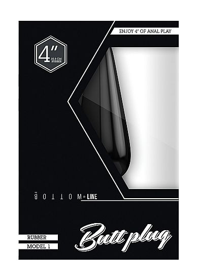 Черный анальный стимулятор Bottom Line - 10,5 см.