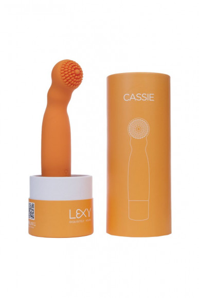 Оранжевый вибратор Cassie с усиками - 17 см. Оранжевый вибратор Cassie с усиками - 17 см.