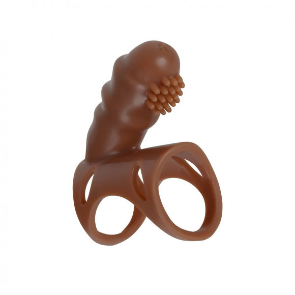 Коричневый поясной фаллоимитатор с вибронасадкой Han - 18 см. Коричневый поясной фаллоимитатор с вибронасадкой Han - 18 см.