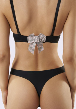 Бежевый клетчатый бант на 2 крючка для сокрытия застёжки бюстгальтера Бежевый клетчатый бант на 2 крючка для сокрытия застёжки бюстгальтера