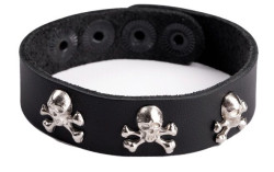 Кожаный браслет Веселый Роджер Кожаный браслет Веселый Роджер