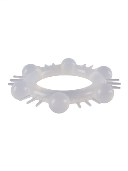 Эластичное эрекционное кольцо с шипиками и шариками