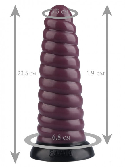 Коричневый рельефная анальная втулка - 20,5 см. Коричневый рельефная анальная втулка - 20,5 см.