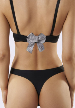 Черно-белый бант в гусиную лапку на 2 крючка для сокрытия застёжки бюстгальтера Черно-белый бант в гусиную лапку на 2 крючка для сокрытия застёжки бюстгальтера