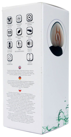 Мастурбатор-вагина с вибрацией Heart Of Love в колбе в форме сердца