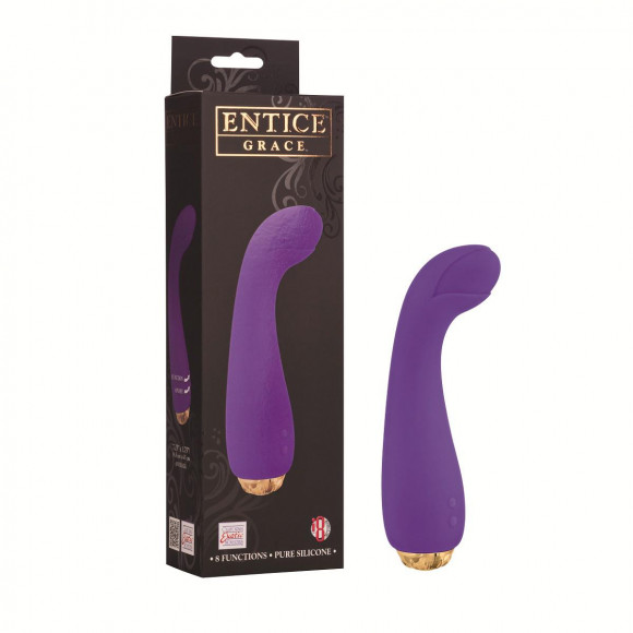 Фиолетовый вибратор ENTINCE GRACE - 18,5 см. Фиолетовый вибратор ENTINCE GRACE - 18,5 см.