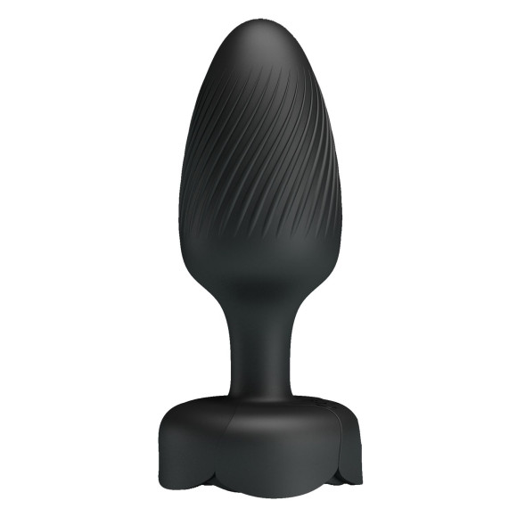 Черная анальная вибропробка с подсветкой Osborn - 9,8 см. Черная анальная вибропробка с подсветкой Osborn - 9,8 см.