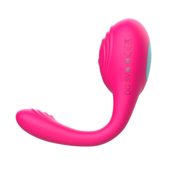 Розовое виброкольцо с пультом ДУ