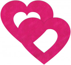 Розовые пестисы на грудь в форме сердечек