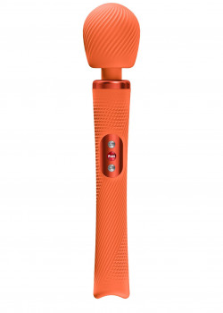 Оранжевый жезловый вибромассажер Vim Vibrating Wand - 31,3 см. Оранжевый жезловый вибромассажер Vim Vibrating Wand - 31,3 см.