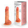 Телесный фаллоимитатор с внутренним стержнем - 15 см.