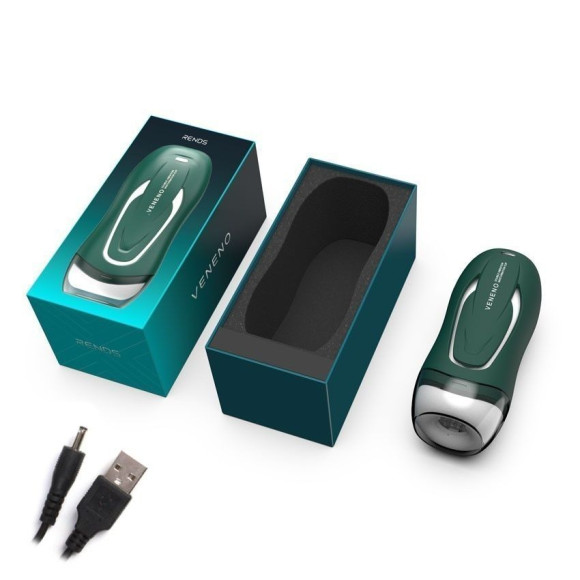 Зеленый вибромастурбатор с голосовым сопровождением Veneno