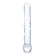 Стеклянная прозрачная палочка-фаллос Callisto Clear Glass Dildo - 18 см.