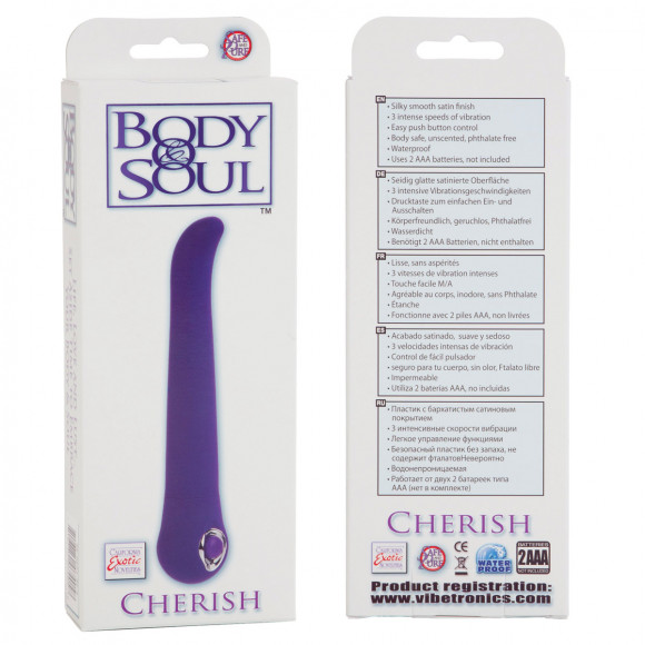 Фиолетовый вибратор Body&Soul Cherish Фиолетовый вибратор Body&Soul Cherish