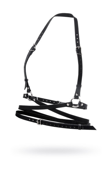 Черная кожаная портупея «Осанка»