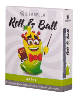 Стимулирующий презерватив-насадка Roll & Ball Apple Стимулирующий презерватив-насадка Roll & Ball Apple