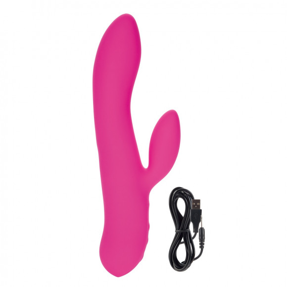 Розовый перезаряжаемый хай-тек вибромассажер L19 - 22 см. Розовый перезаряжаемый хай-тек вибромассажер L19 - 22 см.