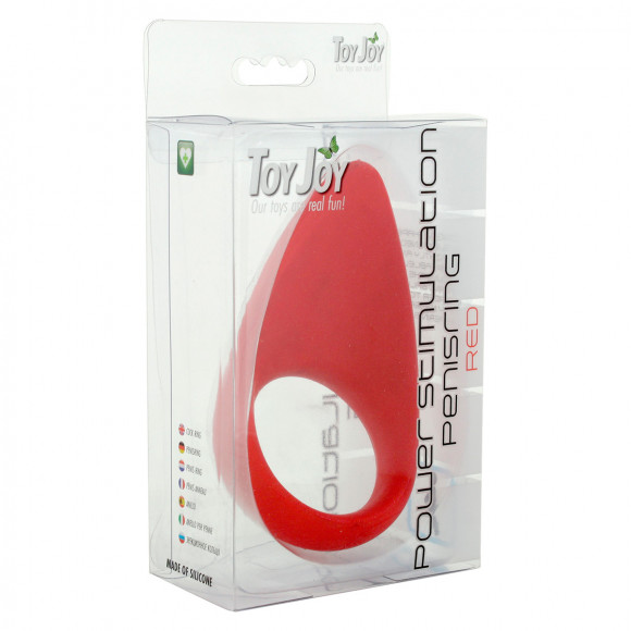 Красное эрекционное кольцо  POWER PENISRING 